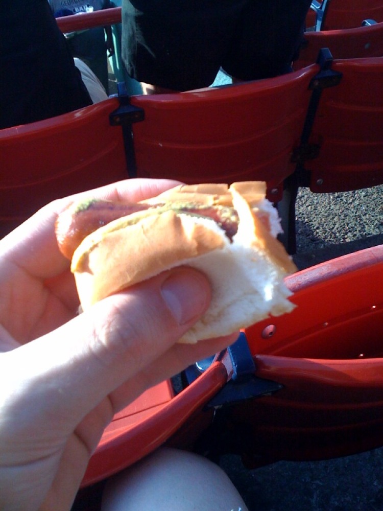 Fenway Park Boston, MA :: 3/4 eaton fenway frank!!!" I gobbled it up really fast!!