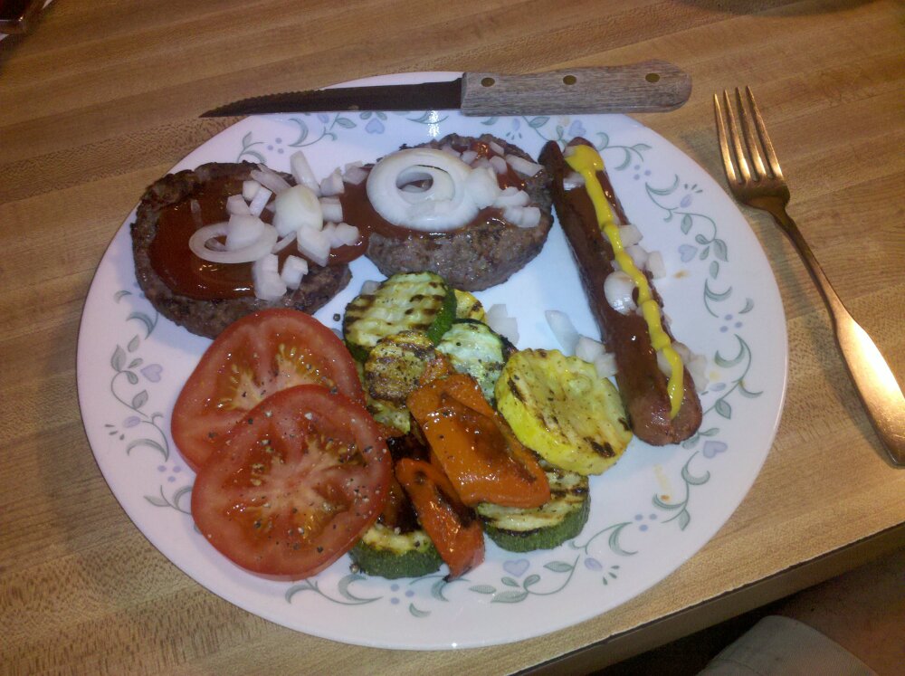 Home, Milford, NH :: Hamburger,  hotdog, veggies !