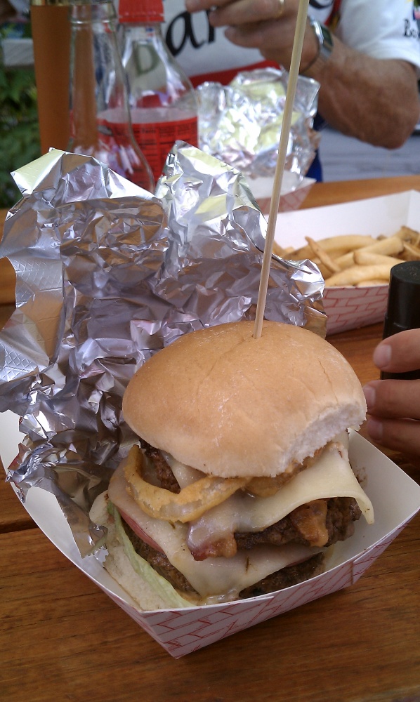 humble pie - joe's humble kitchen Milford, NH  :: back to back Cardiac Burgers!!  MUCH better than I expected it to be!  I will be going back the next time I am in Milford!