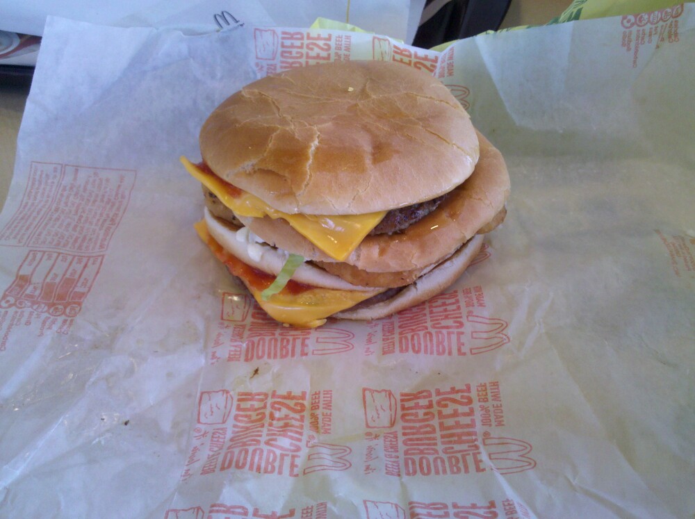Valdosta :: McGangbang from McDonald's. double cheeseburger with a mcchicken in tbe middle