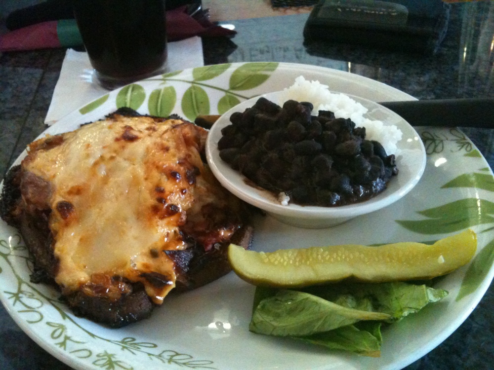 Rock Island, IL  :: Open faced Ruben!!!! with some spicy beans! what a feast!!