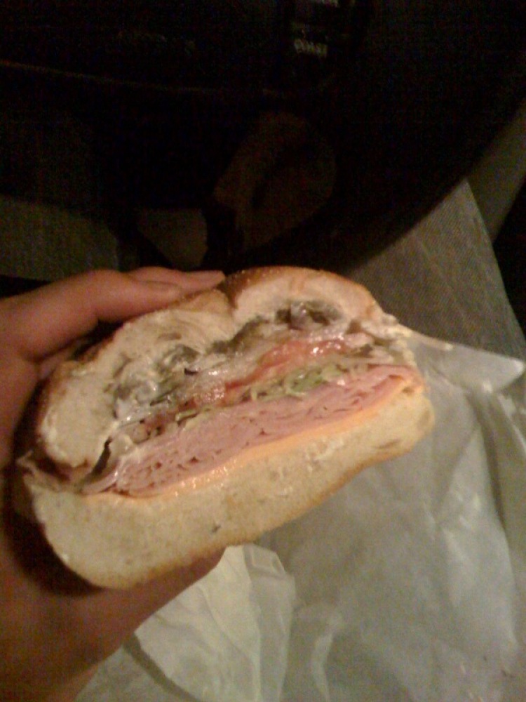Williamsburg NY :: got this grand"sandwich at an all night bodega in Williamsburg, NY the other night!!" they make it fresh to your liking and wow that made my night!!!