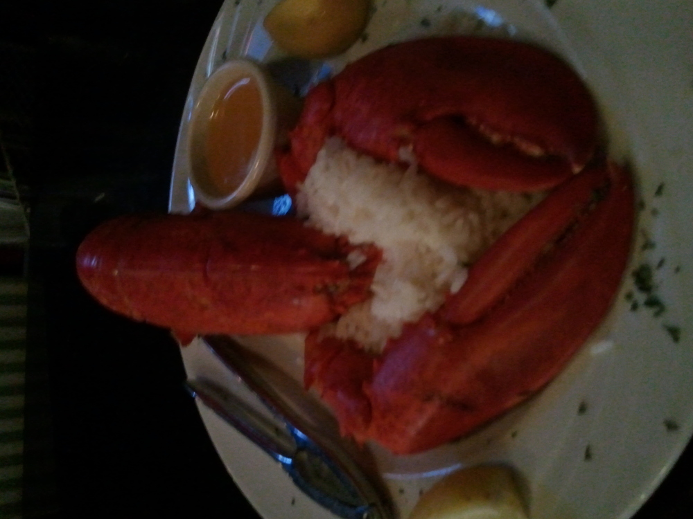 Mia fl :: Plain boiled lobster n Rice.