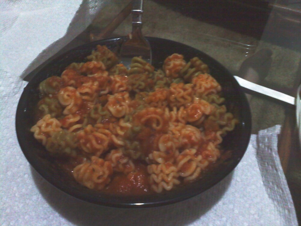 New Britain CT :: Pasta and a garlic and onion sauce, I just had to get these neat looking noodles!