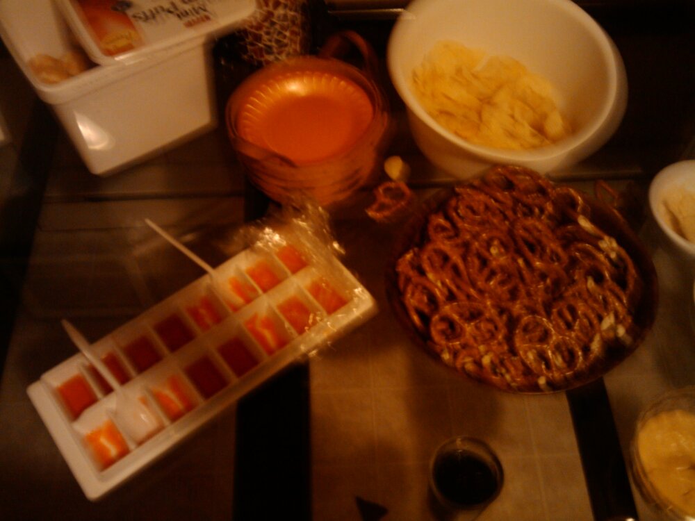 1St Ward  :: jello shots in ice tray, pretzels, potato chips = PARTAYY FAVORITES  