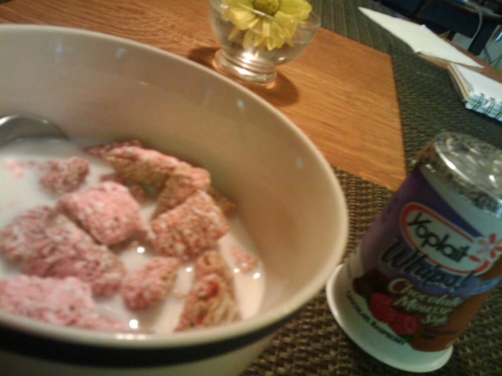 1St Ward  :: Come and get it- Strawberry Delight Frosted Mini Wheats in 2% Milk and Yoplait Chocolate Raspberry Mousse Style  