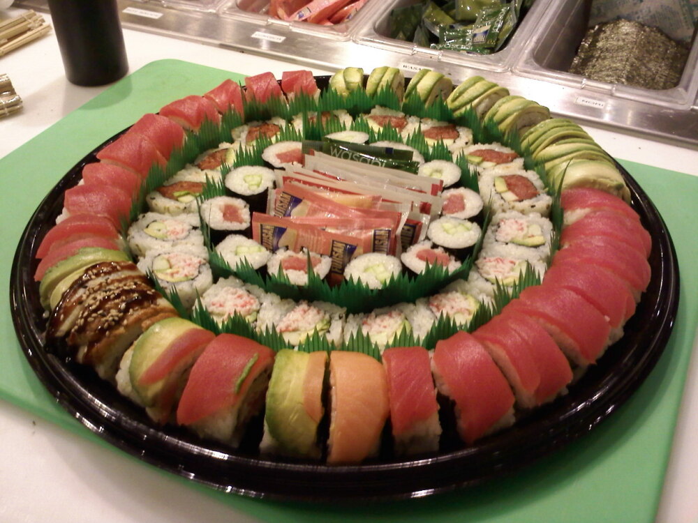 Newport beach :: sushi party platter i made at work 