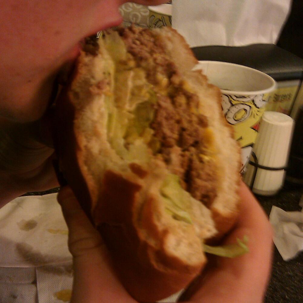 AZ :: The XXX L16oz burger my brother was earring my husband though about it lol