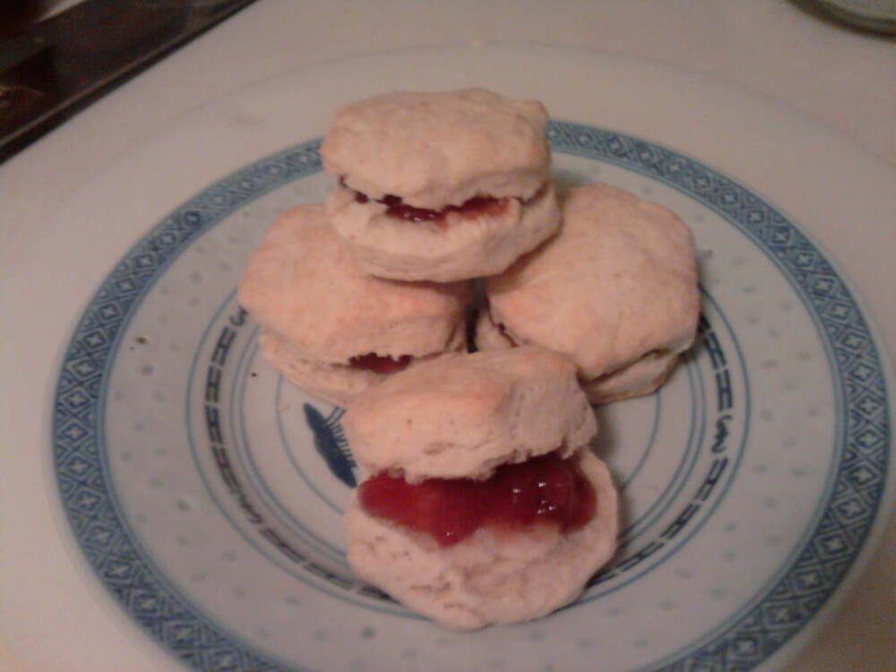 eastern ct :: gloomy weather here in ct. what better way to enjoy it with baking powder buscuits and strawberry jam fresh out of the oven