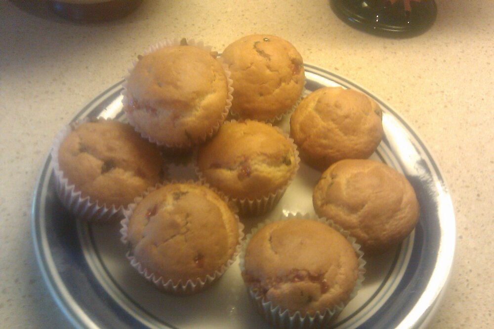 casa grande ax :: blueberry and strawberry muffins 