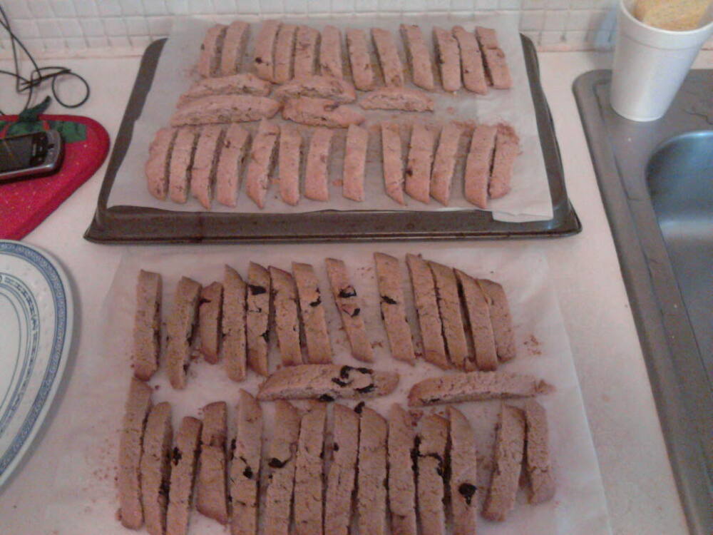 eastern ct :: cherry and wanut biscotti for thankgiving.  