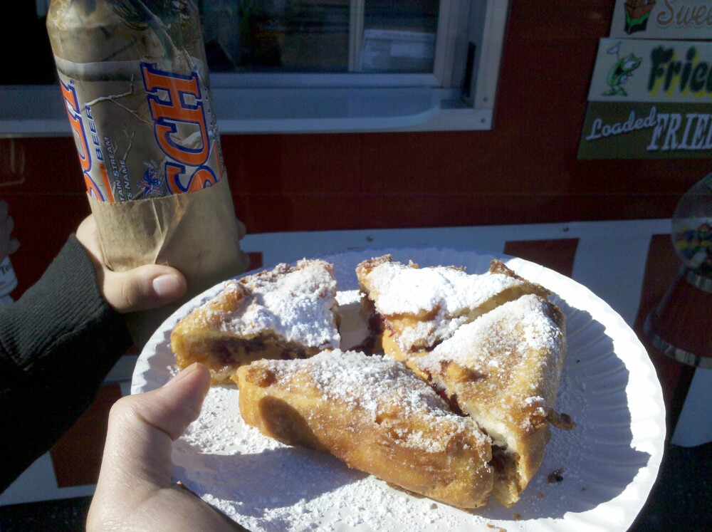 Comfort Texas :: Fried PB&J Sandwich. And Beer lol