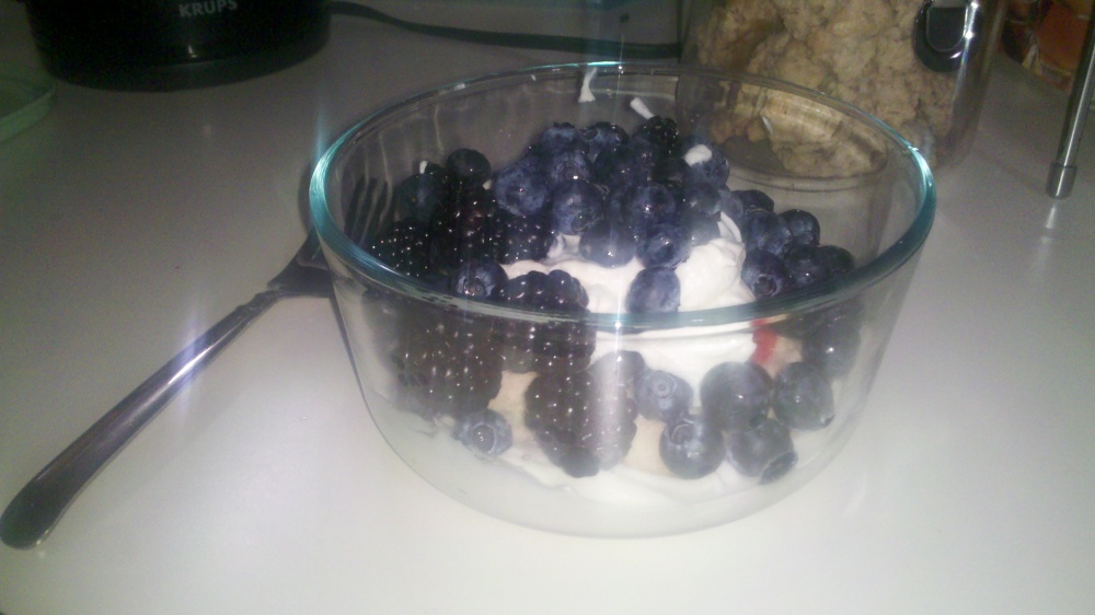 new britain ct :: homemade shortcakes dressed up with homemade whipped cream, blueberries and blackberries!