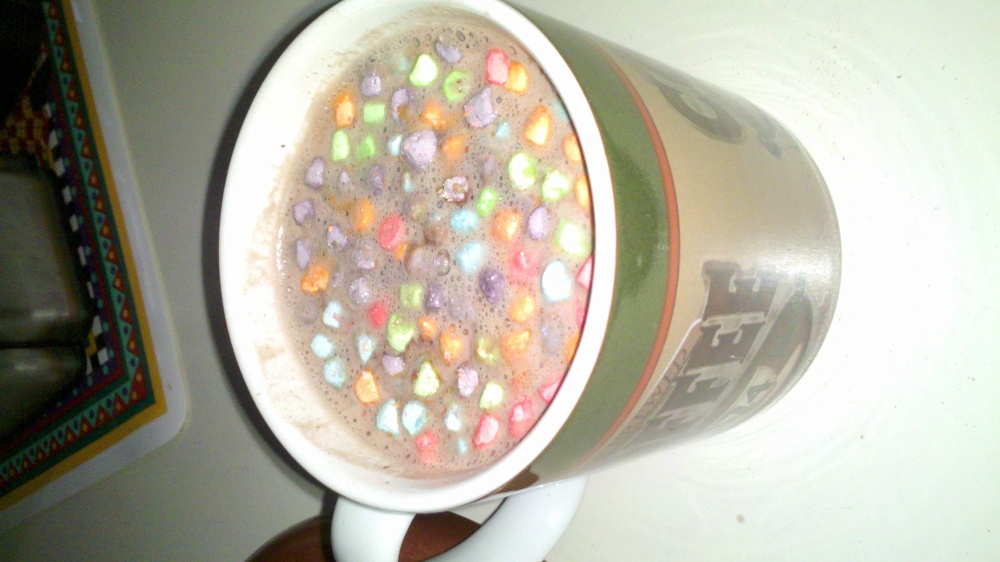 new britain ct :: hot coco with multi-colored mini marshmellows!