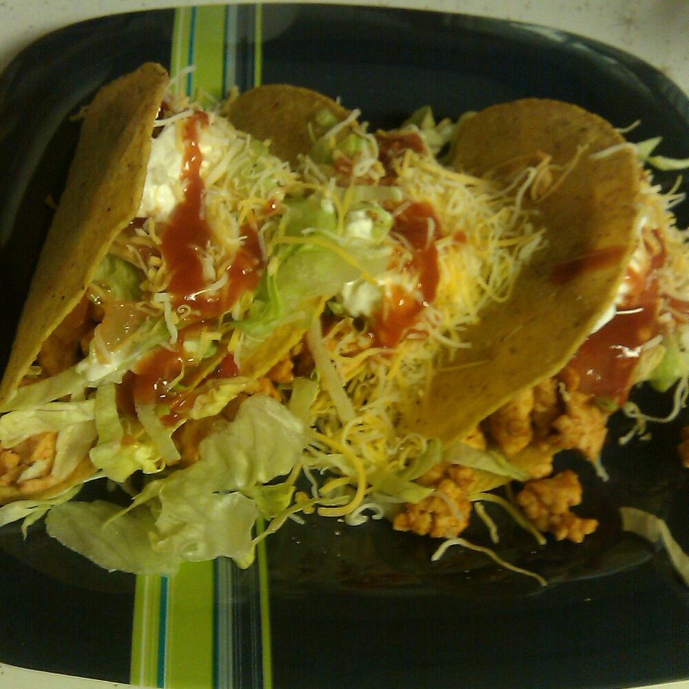 home Baltimore md :: taco night! made with ground turkey breast, ff Greek yogurt for sour cream, and ww cheese.