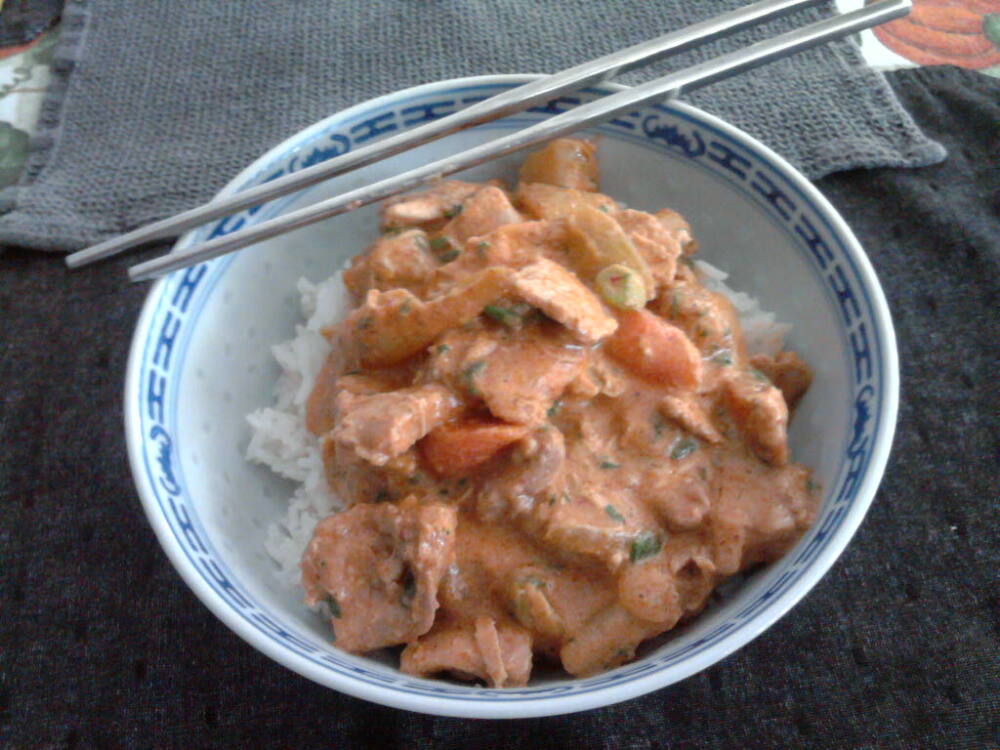 eastern ct  :: chicken curry over rice for a chilly day