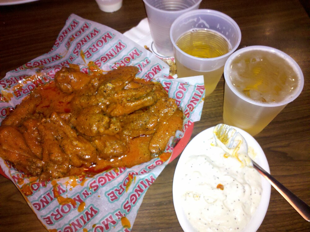 Htown Texas :: Delicious Wings from Wings-N-More. Thursday 95. Beer night :)