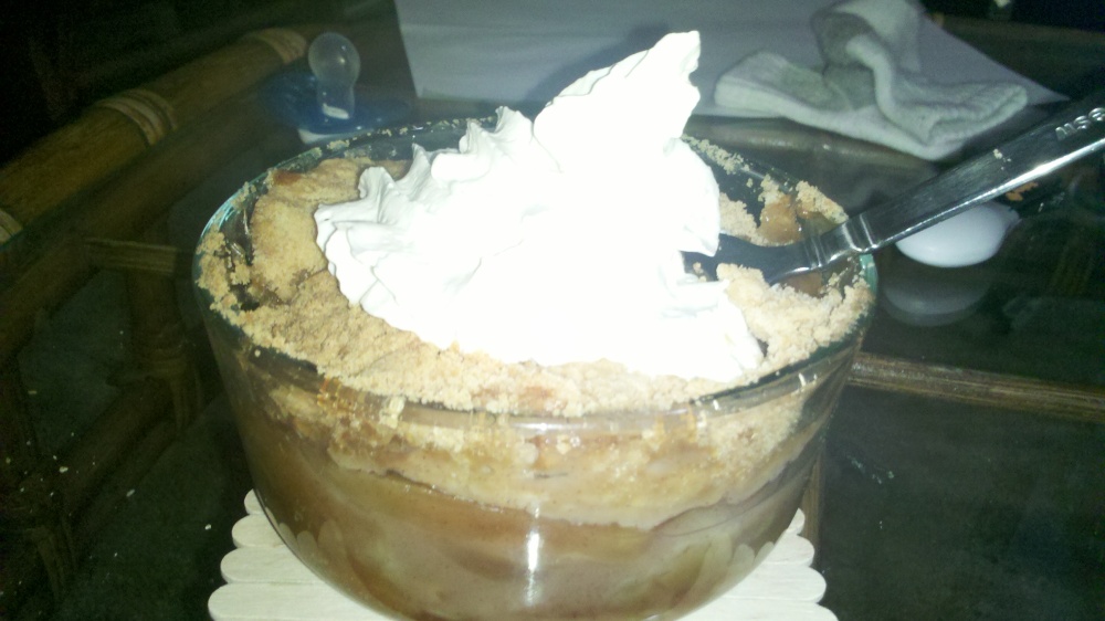 ct :: apple crisp with whipped cream :)