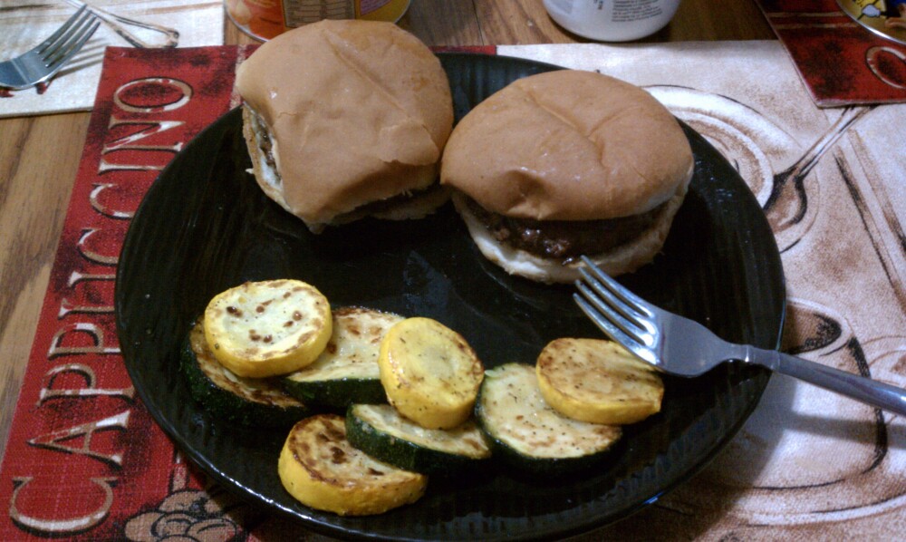 new britain ct :: memorial day burgers with green/yellow squash