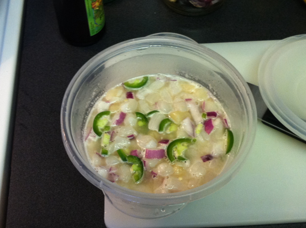 Austin, TX :: Bay scallops Ceviche w/ red onions and jalapeÃ&plusmn;o pepper