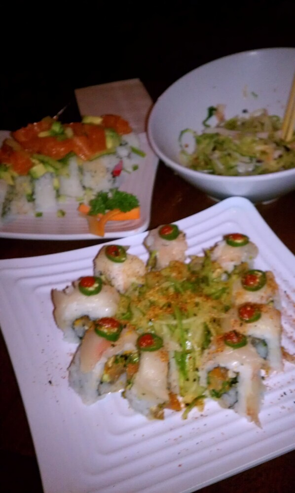 Mcallen Tx. :: cucumber salad and sushi rolls from "kumori"