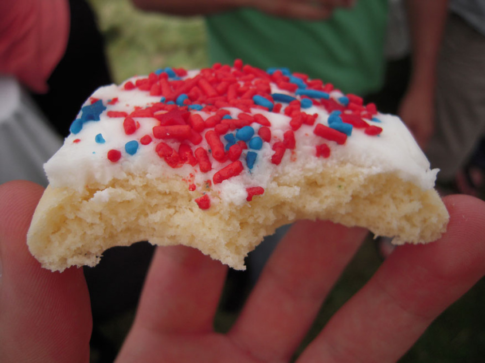 Scott and Amy's house CT :: this is my fav. kind of cookie... I ate a few of them before my propper meal... I dont care it was a yummie cookie!" I took a bite out of it then took a picture of it!