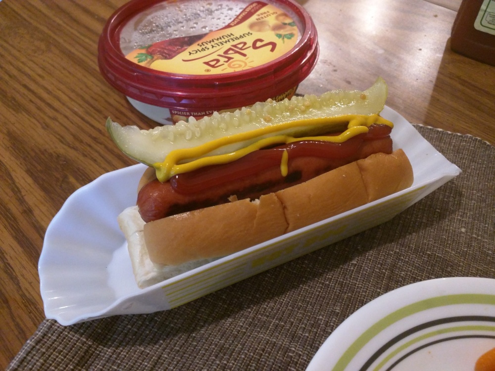 Home :: Hotdog with pickle spear