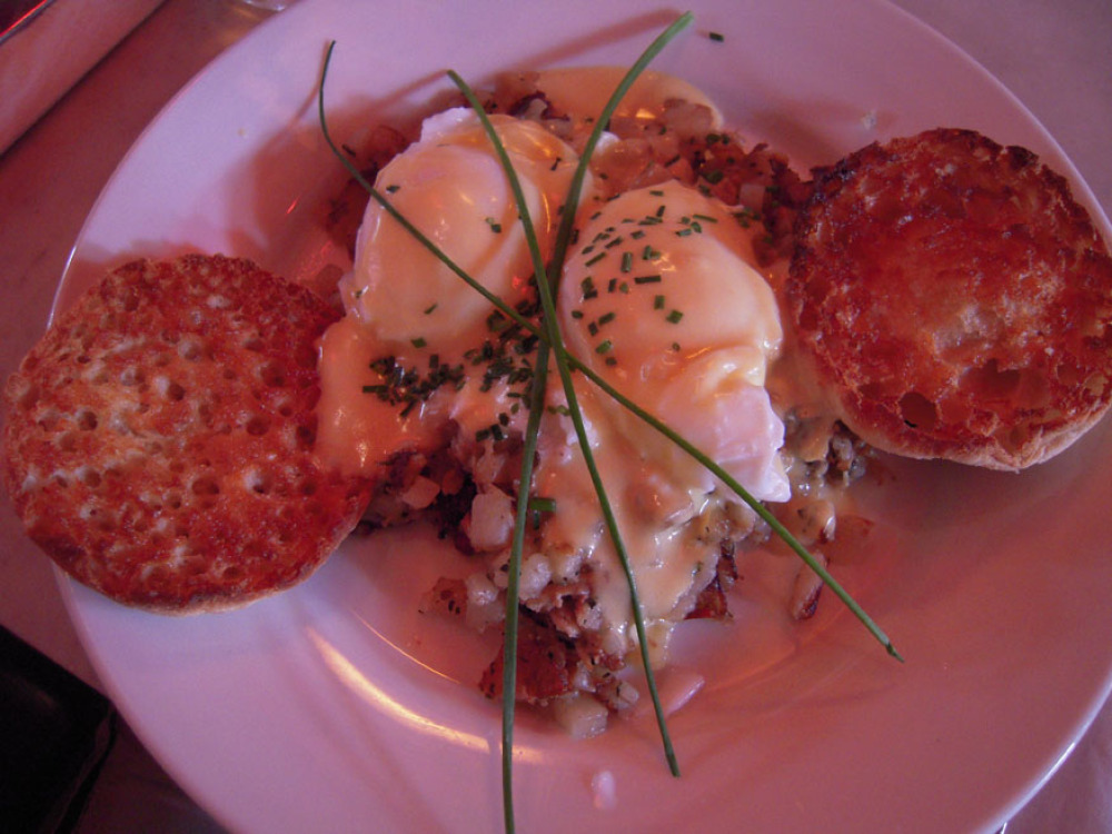 Plow and Stars Cambridge, MA :: I orderd the Poached Eggs!" First time for me... I put that poached egg on the English muffin and did it again with the other egg and other English muffin and my Brunch was for-filled!" I wanted more but that would have been over-kill I think