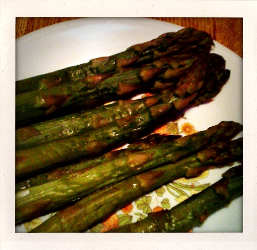 My House Cambridge, MA :: steamed asparagus is always a good time!!" I like them grilled too