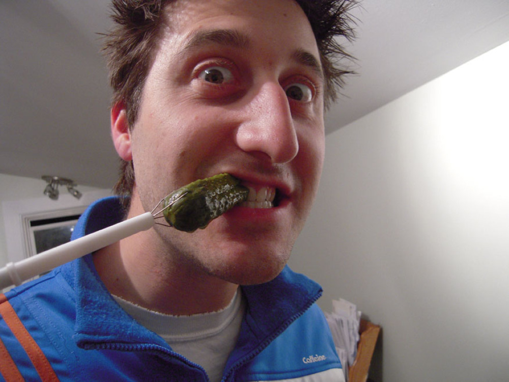 Brothers house Portland, ME :: eating pickles is always more fun with a pickle grabber!" I dont know how it does it but it seams to grabb the best ones all the time!!!" gotta love them pickle grabbers!" the pickle elevator is great too