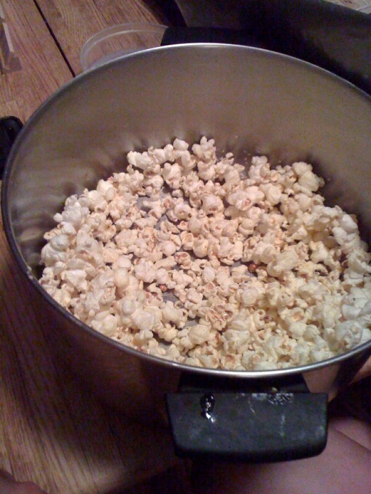 My House Cambride, MA :: This pop-corn had some spice to it and it was good!