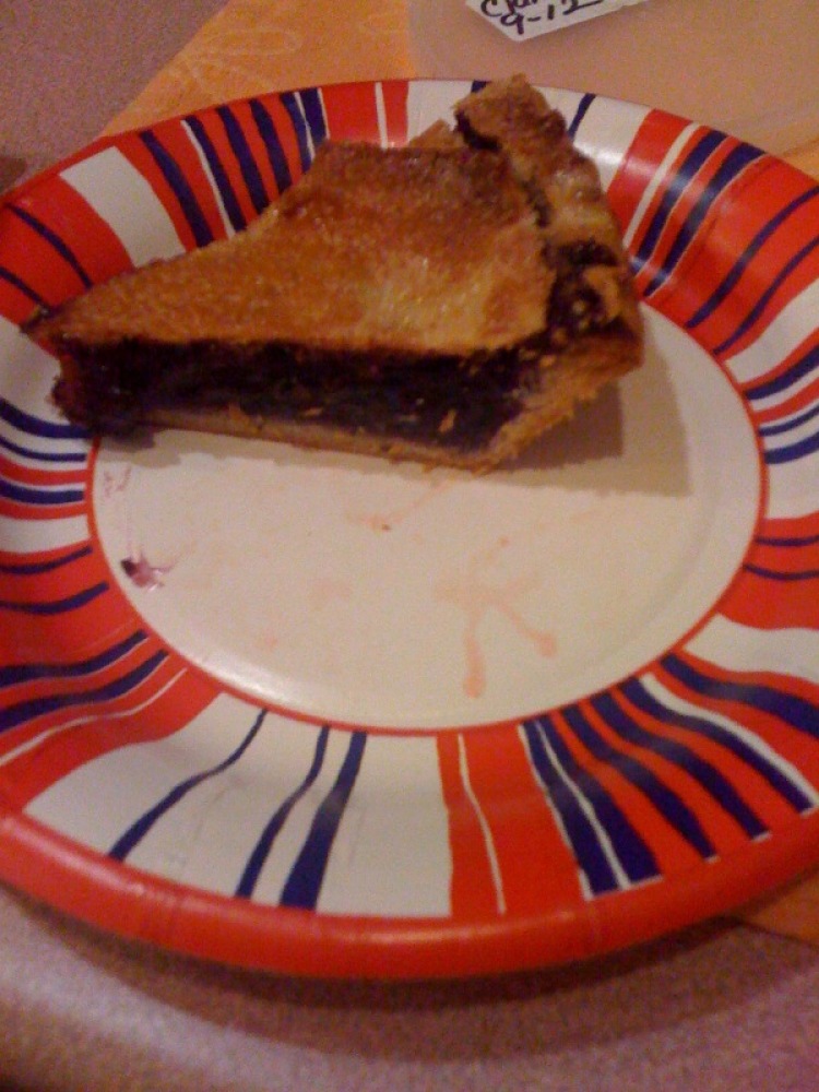 Cousin Sara and Gabi's place Cambridge, MA :: check out this pie! I did not stick my thumb in it I just ate it!