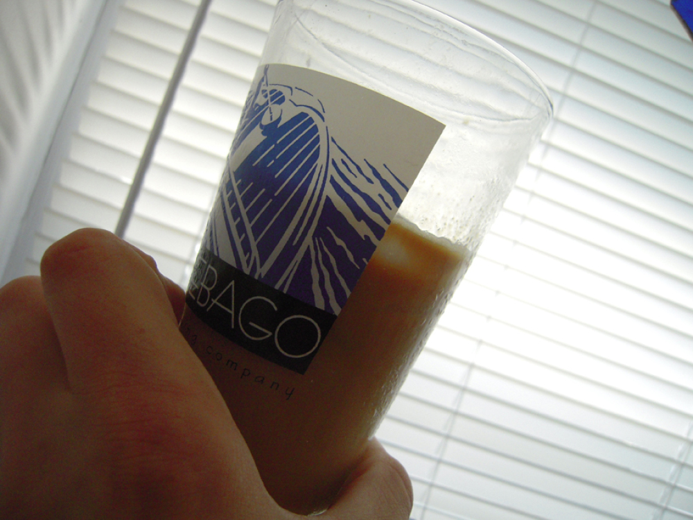 My House Cambridge, MA :: 2 espresso shots ice and some half and half in a Sebago pint glass.... I dumped about 3/4 of it out because I dont like caffeine in my system!!!  but yeah it was yummie style!!