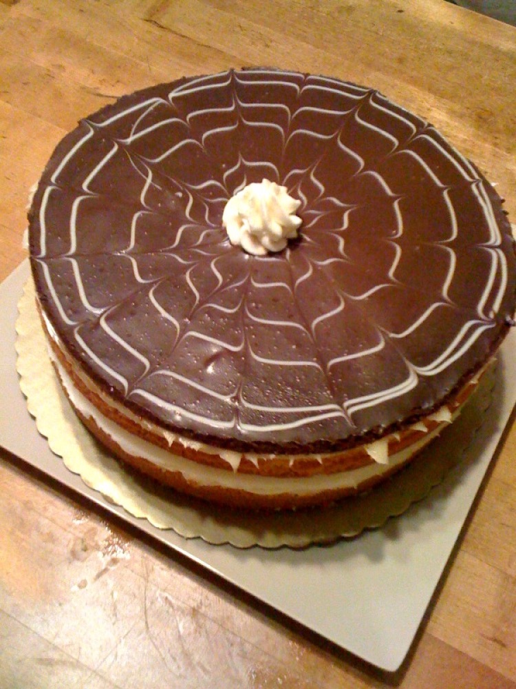Uncles House Cambridge, MA :: Boston Cream Pie from Whole Foods!  they do make a nice cake and it looks great too!  My Aunt sliced me a nice slice ;)