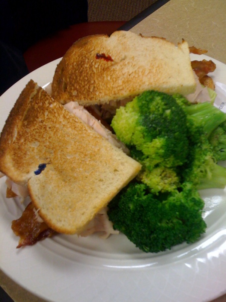 Marriott Calf :: broccoli and a great Turkey Club sandwich!  