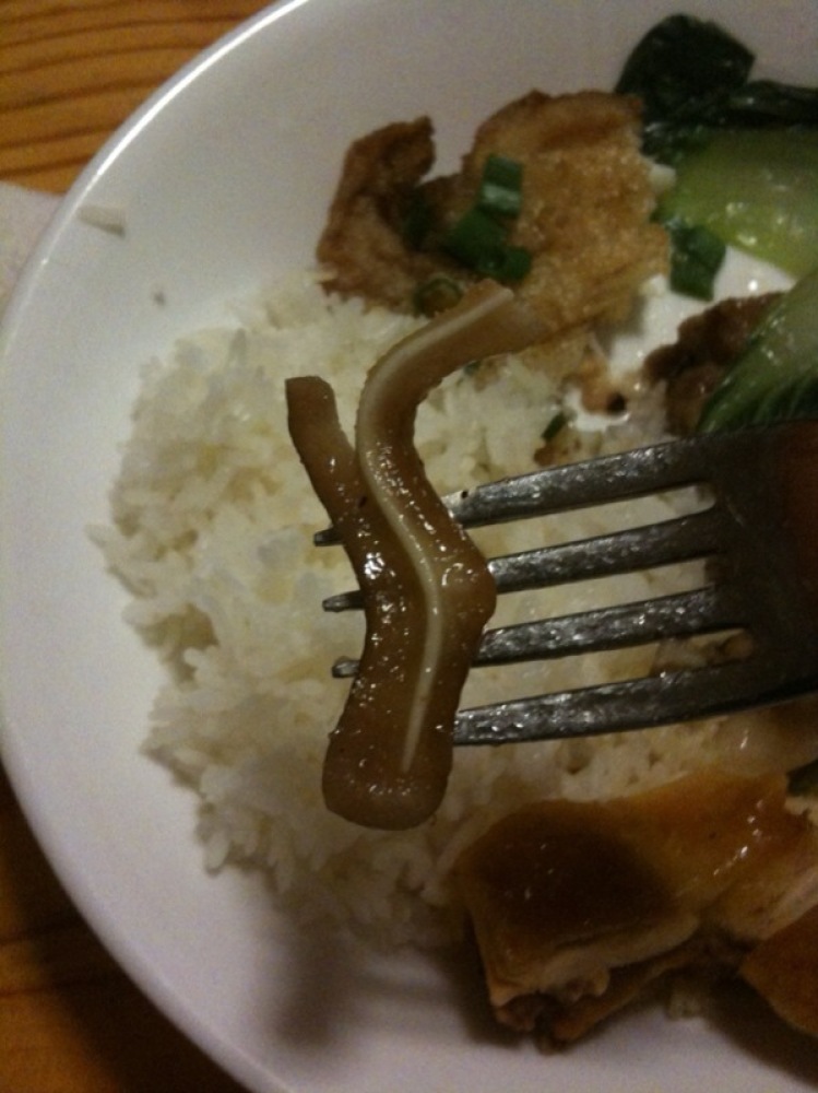 My House :: A sliver of pig ear.  Sounds like an ingredient in a witch's brew...but a part of my din din.