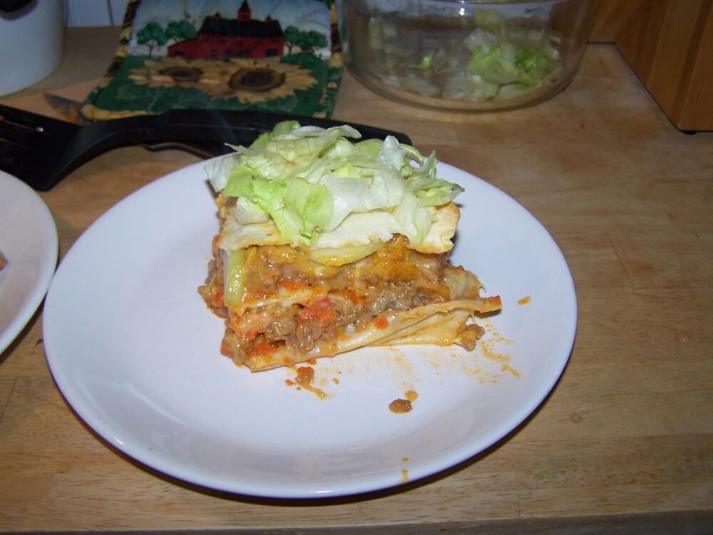 My Kitchen, Lewiston, ME :: The first attempt at the Taco Lasagna(turkey, not beef)...or is it Lasagna Taco...regardless of the syntax, it was excellent