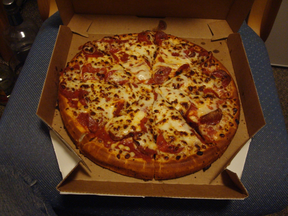 Domino's Pizza Keene NH :: medium deep dish pepperoni pizza.  i love their pizza