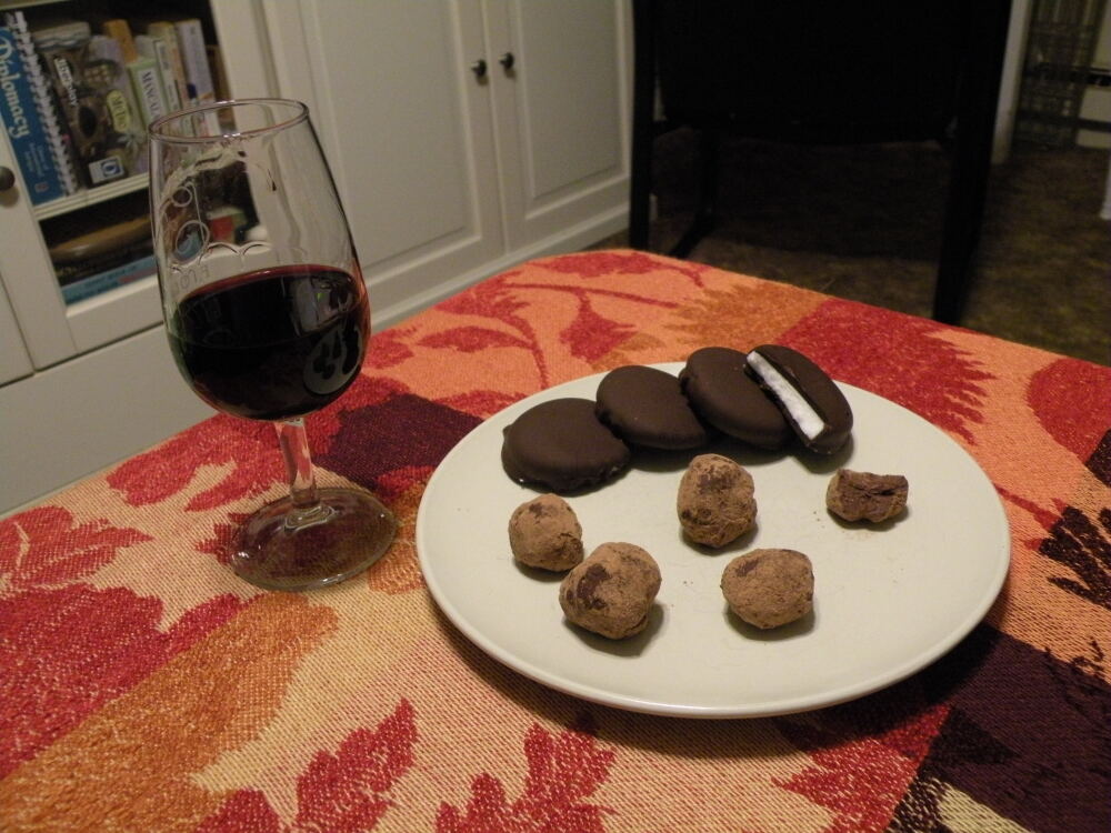 Greenbelt, MD :: Port with homemade peppermint patties and homemade chocolate Earl Grey truffles.