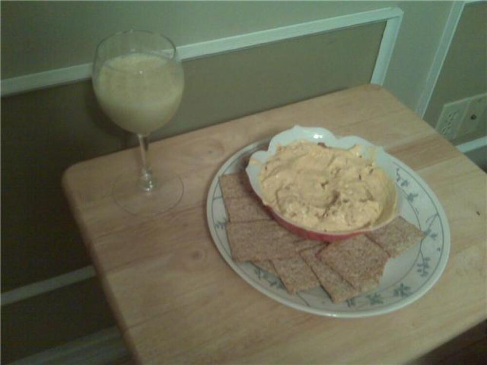 Home, Rochester, NH :: Sipping soy nog and munching on whole wheat crackers and homemade pumpkin dip