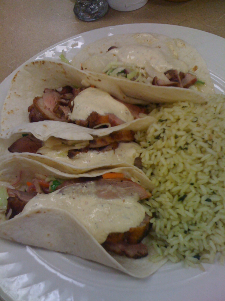 Marriott Lunch Room :: Duck Taco's!  ever have one of them?  well  have and they are great!!!