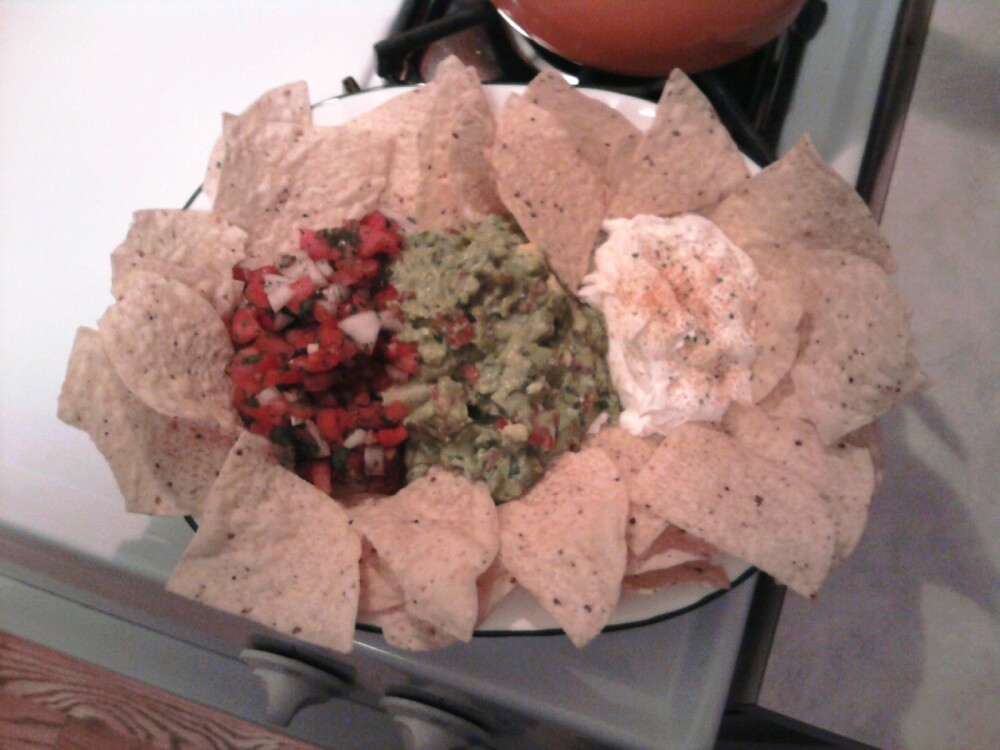 Chicago, IL :: Homemade Gauc, Salsa & Sour Cream Dip... Mmm