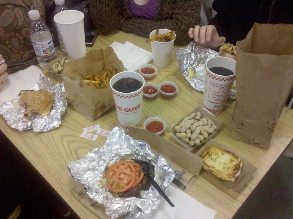 Five Guys Burgers and Fries, Nashua, NH :: Five Guys Burgers and Fries - great food, but not cheap ;]