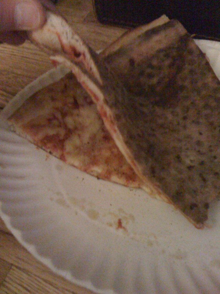 Hi-Fi Pizza & Giant Sub -  Cambridge, MA :: this is called a pizza sandwich made from 2 slices of cheese with some extra fixns in the middle!  
