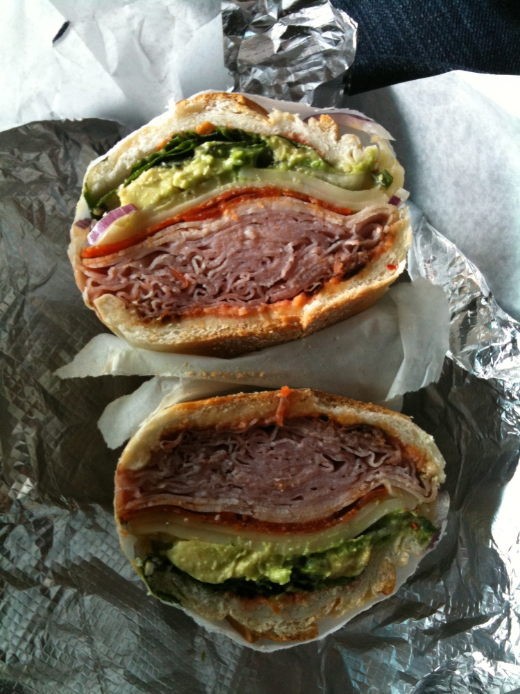 Hana Food - 537 Metropolitan ave. Brooklyn, NY :: this sandwich was called "Black Panther"  I like them cat sandwiches!