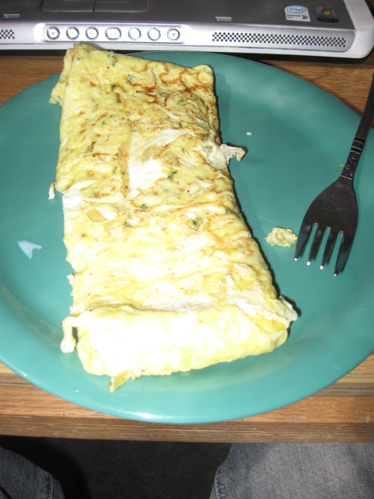 Nashua, NH :: Best looking cheese omelet I've ever cooked!