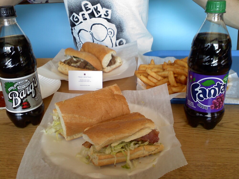 Milano House of Pizza, Milford NH :: Steak and Cheese with onions/peppers, BLT sub, small fries and 2 sodas