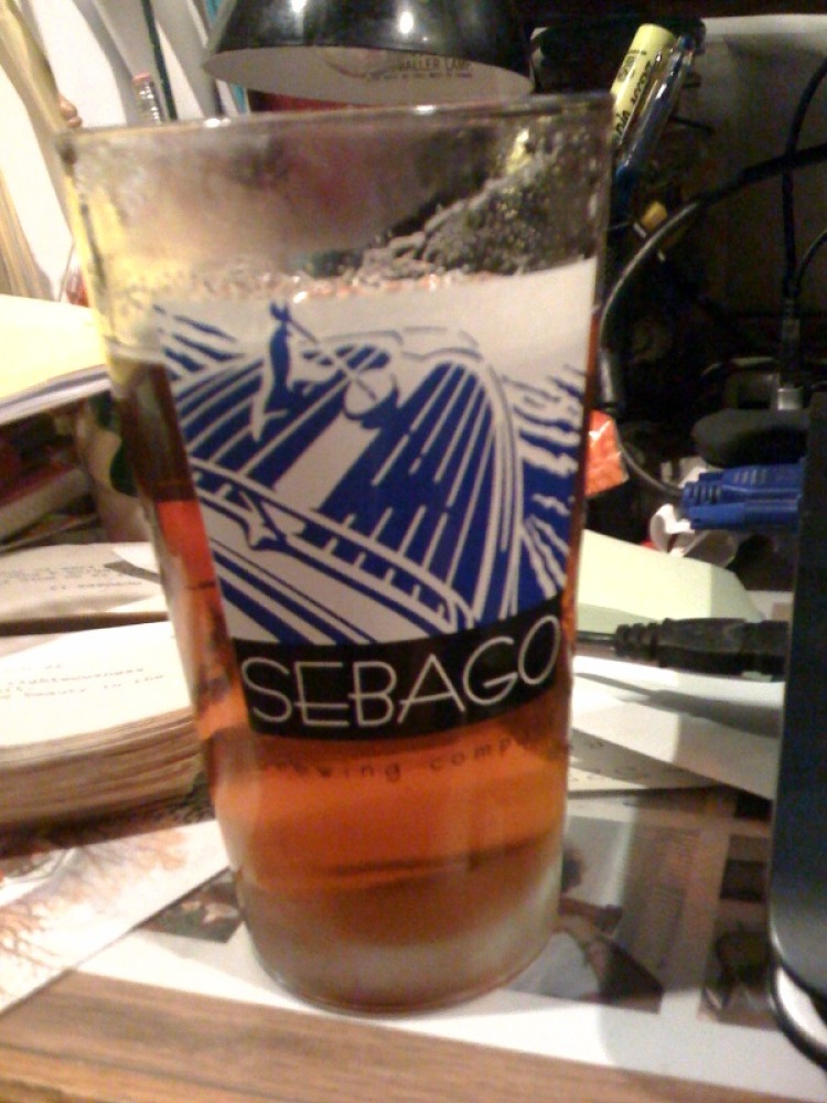 Dahlen House Hold Milford, NH :: some Sebago beer in a Sebago glass... I think it was the Fry's Leap IPA